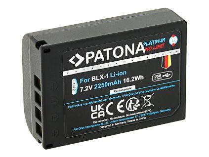 Aku Olympus BLX-1 2400mAh Li-Ion Platinum USB-C nabíjení
