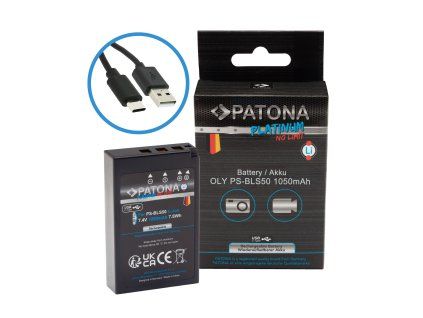 Aku Olympus BLS-5/BLS5 1050mAh Li-Ion Platinum USB-C nabíjení