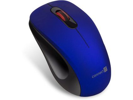 CONNECT IT "MUTE" bezdrátová optická tichá myš, USB, modrá  CMO-2230-BL