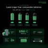 Aku 6F22/LR22 Li-lon 400mAh 9V-2ks s USB-C nabíjením